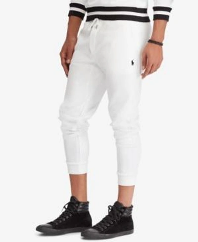 Shop Polo Ralph Lauren Men's Double-knit Jogger Pants In White