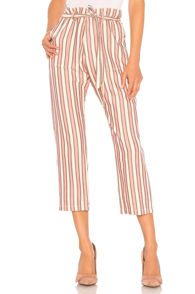 Shop The Great The Convertible Trouser In Pink Taffy Stripe