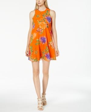 calvin klein orange floral dress