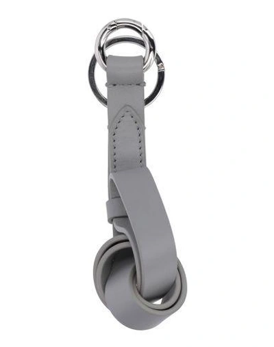 Shop Jil Sander Key Ring In Dove Grey