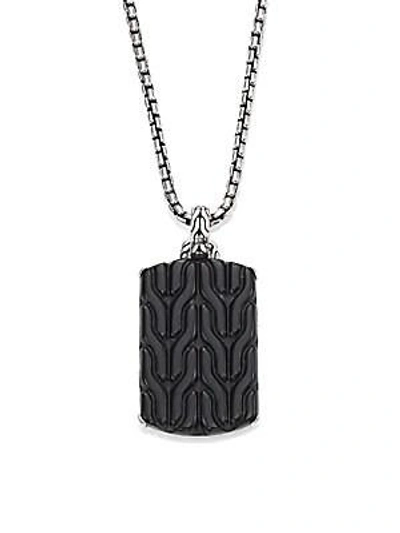 Shop John Hardy Classic Chain Collection Pendant & Chain Necklace In Onyx