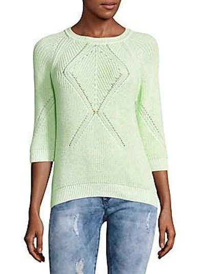 Shop Autumn Cashmere Hi-lo Cotton Sweater In Aloe Bleach