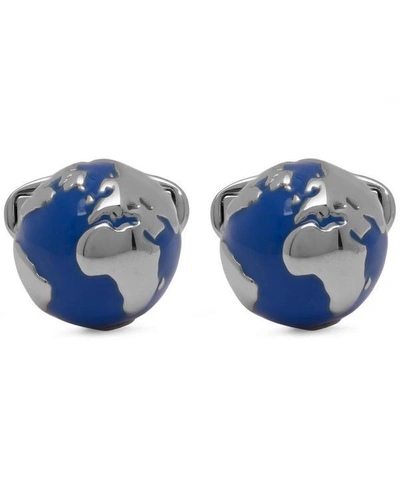 Shop Paul Smith Men's Globe Cufflinks In Blue