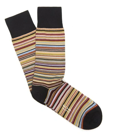 Shop Paul Smith Multi Stripe Socks In Multicolour