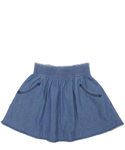 Shop Stella Mccartney Nat Denim Skirt 2-8 Years In Blue