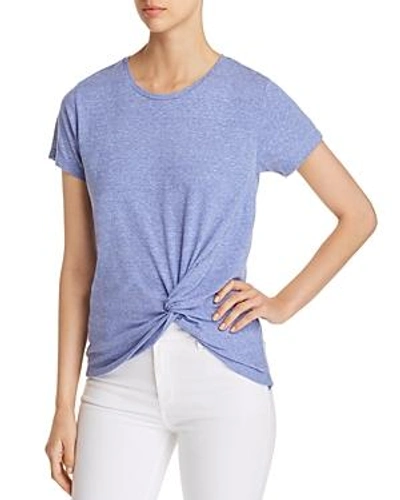 Shop Alison Andrews Twist-front Tee In Persian Jewel Heather (blue)