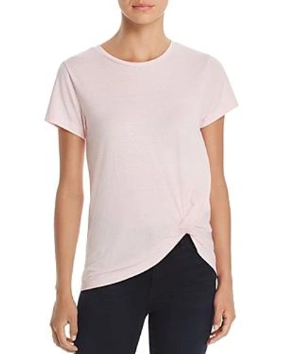 Shop Alison Andrews Twist-front Tee In Blushing Bride Heather