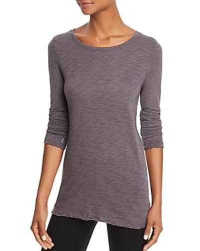 Shop Atm Anthony Thomas Melillo Destroyed Long-sleeve Tee In Charcoal