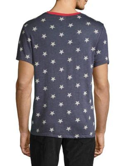 Shop Alternative Star-print Drop Neck Tee In Navy