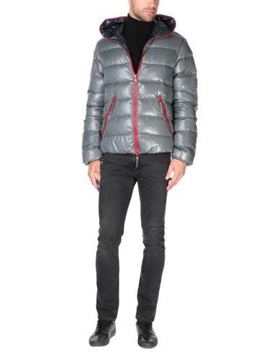 Shop Duvetica Down Jacket In Grey