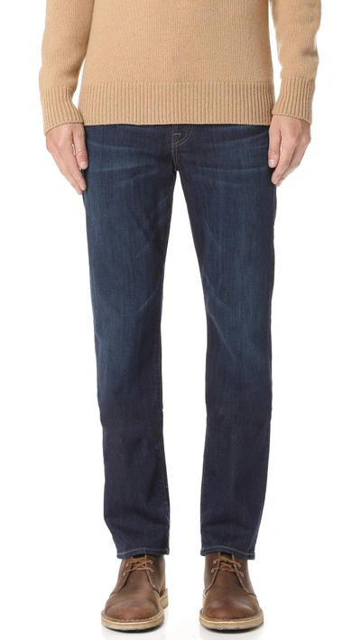 Shop 7 For All Mankind Straight Luxe Perfect Fit Jeans In North Pacific