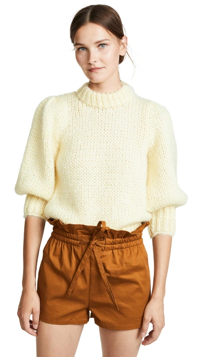 Shop Ganni Julliard Sweater In Anise Flower