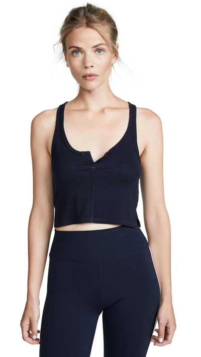 Shop Splits59 Tag Cropped Tank Top In Midnight