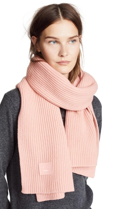 Shop Acne Studios Bansy N Face Scarf In Pale Pink