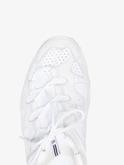 Shop Asics White Gel-mai Knit Leather Low-top Sneakers