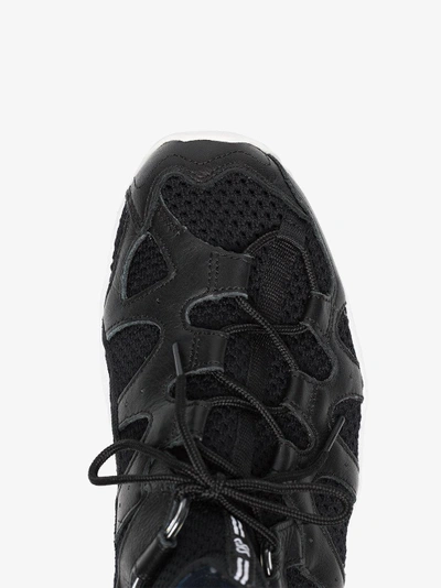 Shop Asics Black Gel-mai Knit Leather Low Top Sneakers