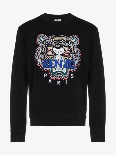 Shop Kenzo Black Tiger Sweatshirt