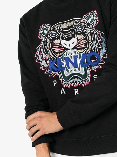 Shop Kenzo Black Tiger Sweatshirt