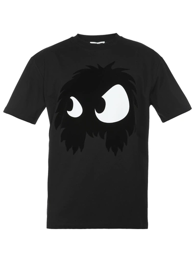 Shop Mcq By Alexander Mcqueen Monster T-shirt In Darkest Black