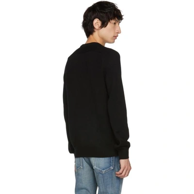 Shop Saint Laurent Black Cards Sweater In 1000 Black