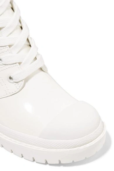 Shop Marc Jacobs Bristol Glossed-leather Ankle Boots In White