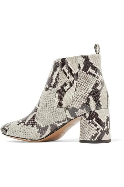 Shop Marc Jacobs Snake-effect Leather Ankle Boots In Snake Print