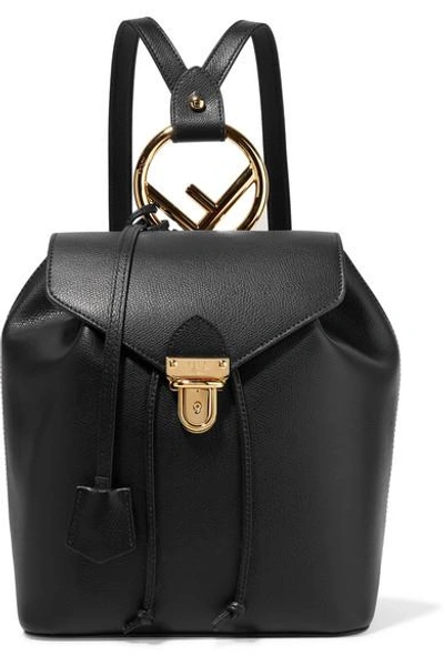 Shop Fendi Textured-leather Backpack