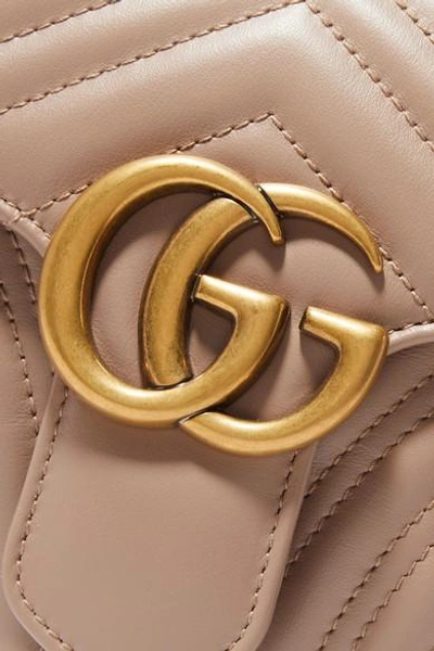 Shop Gucci Gg Marmont Small Quilted Leather Shoulder Bag