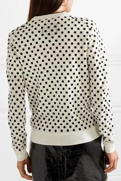 Shop Marc Jacobs Flocked Wool Cardigan In Ivory