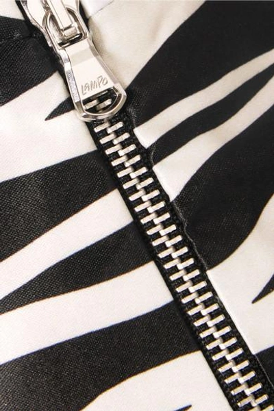 Shop We11 Done Zebra-print Satin Mini Skirt In Zebra Print