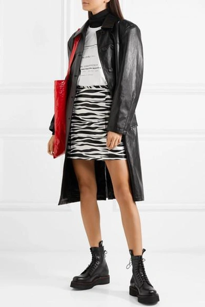 Shop We11 Done Belted Faux Leather Coat In Black
