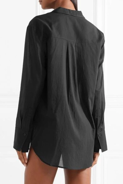Shop Matteau Cotton-voile Shirt In Black