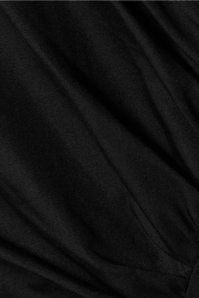 Shop Victoria Victoria Beckham Tie-front Cotton Mini Dress In Black