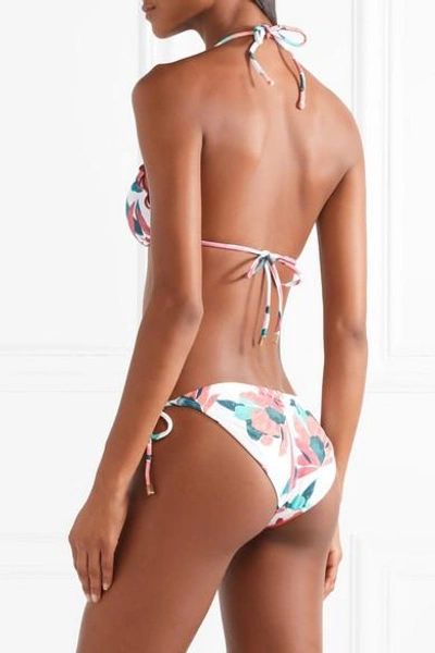 Shop Vix Bluebell Ruffled Printed Triangle Bikini Top