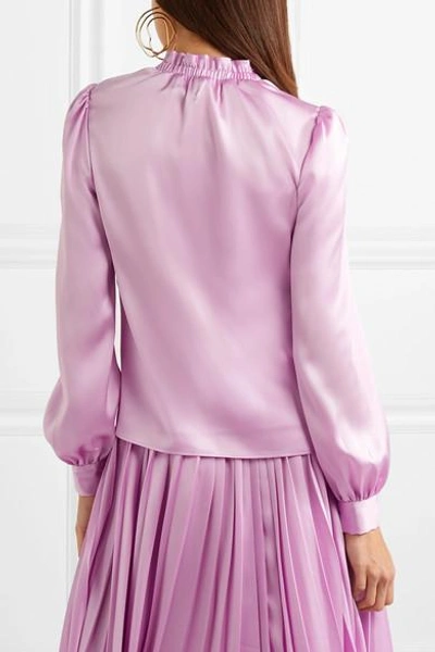 Shop Co Satin-twill Blouse In Pink