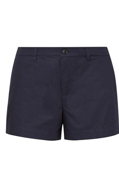 Shop Atm Anthony Thomas Melillo Cotton-poplin Shorts In Navy