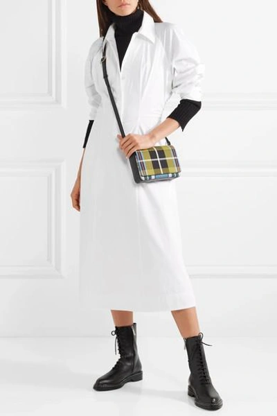 Shop Burberry Stretch-cotton Poplin Shirt Dress In White