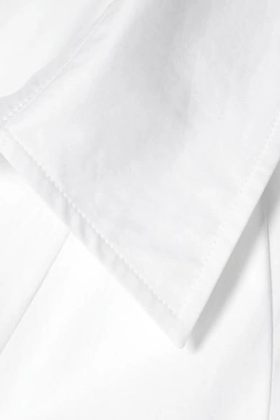 Shop Burberry Stretch-cotton Poplin Shirt Dress In White