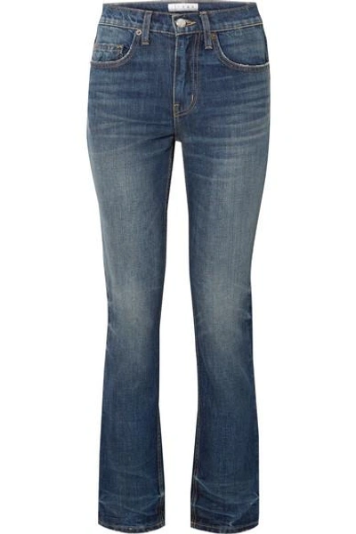 Shop Tre Binx Disssed Mid-rise Straight-leg Jeans In Mid Denim