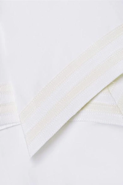 Shop Jw Anderson Asymmetric Washed Cotton-poplin Top In White