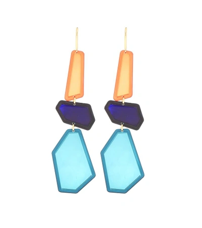 Shop Isabel Marant Resin Drop Earrings In Multicoloured