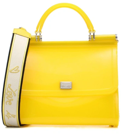Shop Dolce & Gabbana Sicily Medium Shoulder Bag In Yellow