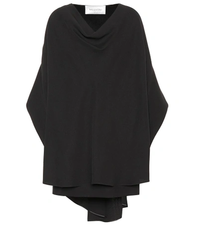 Shop Valentino Silk Crêpe Minidress In Black