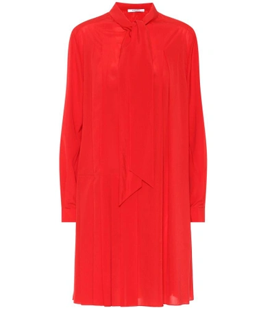 Shop Givenchy Silk-blend Dress In Red