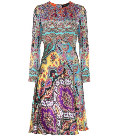 Shop Etro Printed Silk Dress