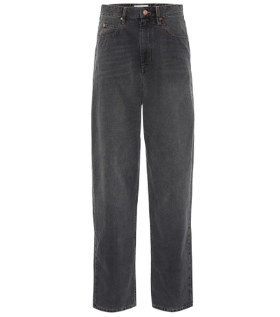 Shop Isabel Marant Étoile Corsy Wide-leg Boyfriend Jeans In Black