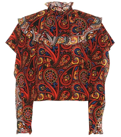 Shop Jw Anderson Paisley-printed Silk Blouse In Red