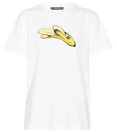 Shop Alexa Chung Printed Cotton T-shirt In White