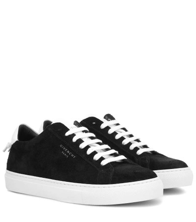 Shop Givenchy Urban Knots Suede Sneakers In Black