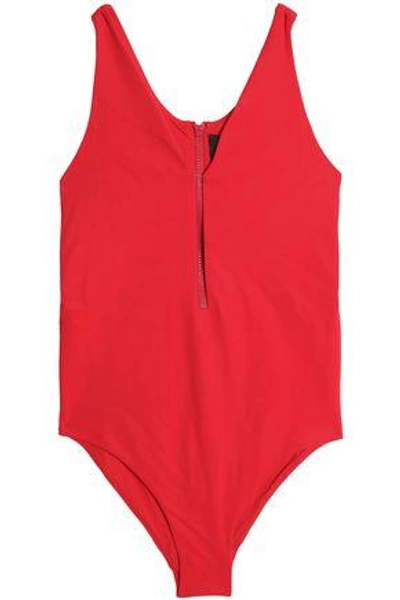 Shop Alexander Wang Woman Cutout Swimsuit Red
